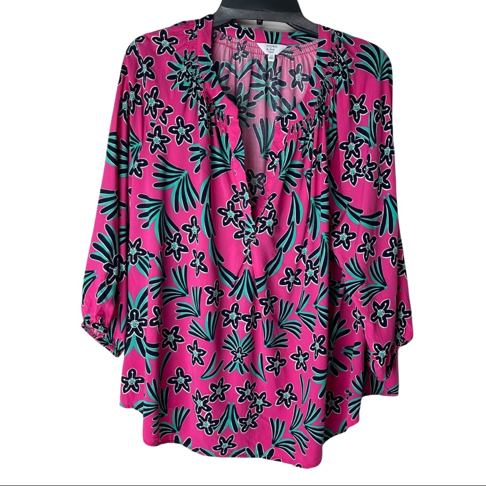Crown & Ivy Pink Top 2X